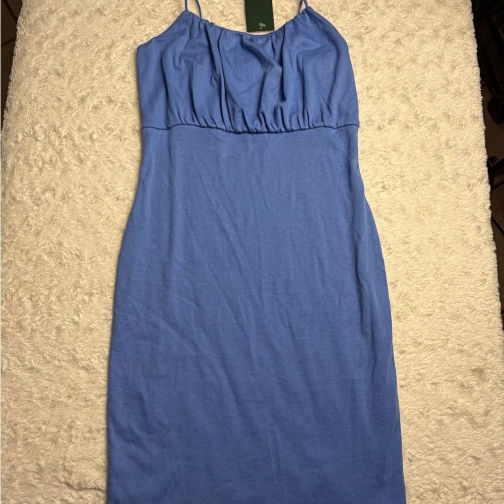 Wild Fable Sky Blue Midi Dress with Thin Straps XS